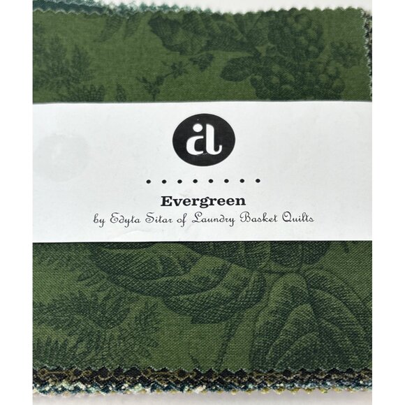Andover Fabrics Evergreen 5"x5" Cotton Quilting Fabric Charm Pack 42 Pieces - Picture 2 of 15